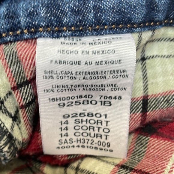 Cabela's Flannel Lined Straight Leg Jeans Women's Size 14 Short Cotton Zip Fly - Picture 15 of 16